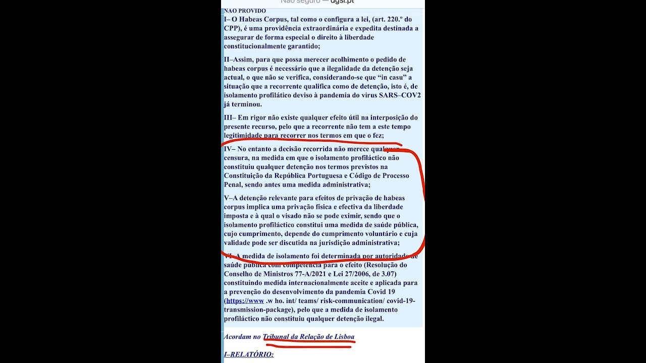Tema Ordem de Isolamento Profiláctico e resposta com Habeas Corpus. Mudança de estratégia.