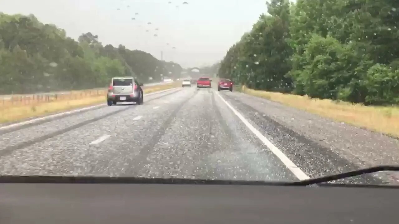 How to Drive in Hail - Route 40 NC - 5/7/21