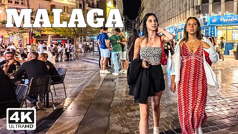 Friday Night Buzz in Málaga | Central City Walking Tour [4K 60FPS]