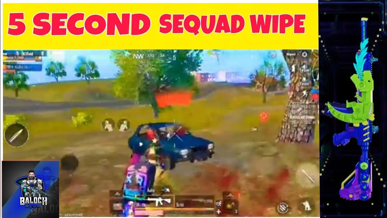 5SECOND SEQUAD WIPE/PUBGMOBILELITE/BALOCHGAMINGYT