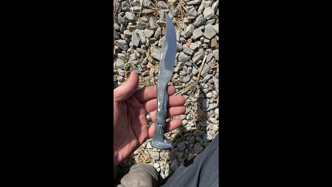 New railroad spike knife