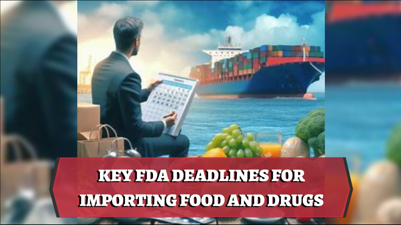 Navigating FDA Requirements: Key Deadlines for Importing Food and Drugs