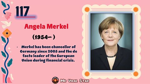 Angela Merkel (1954– )| TOP 150 Women That CHANGED THE WORLD | Short Biography