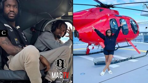 Lil Baby & "BM" Jayda Cheaves Vacation With Meek Mill In St. Barths! 🚁