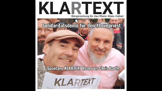 ChrisB von KLARTEXT Rhein-Main spricht auf der TimK Solidaritätsdemo in Detmold