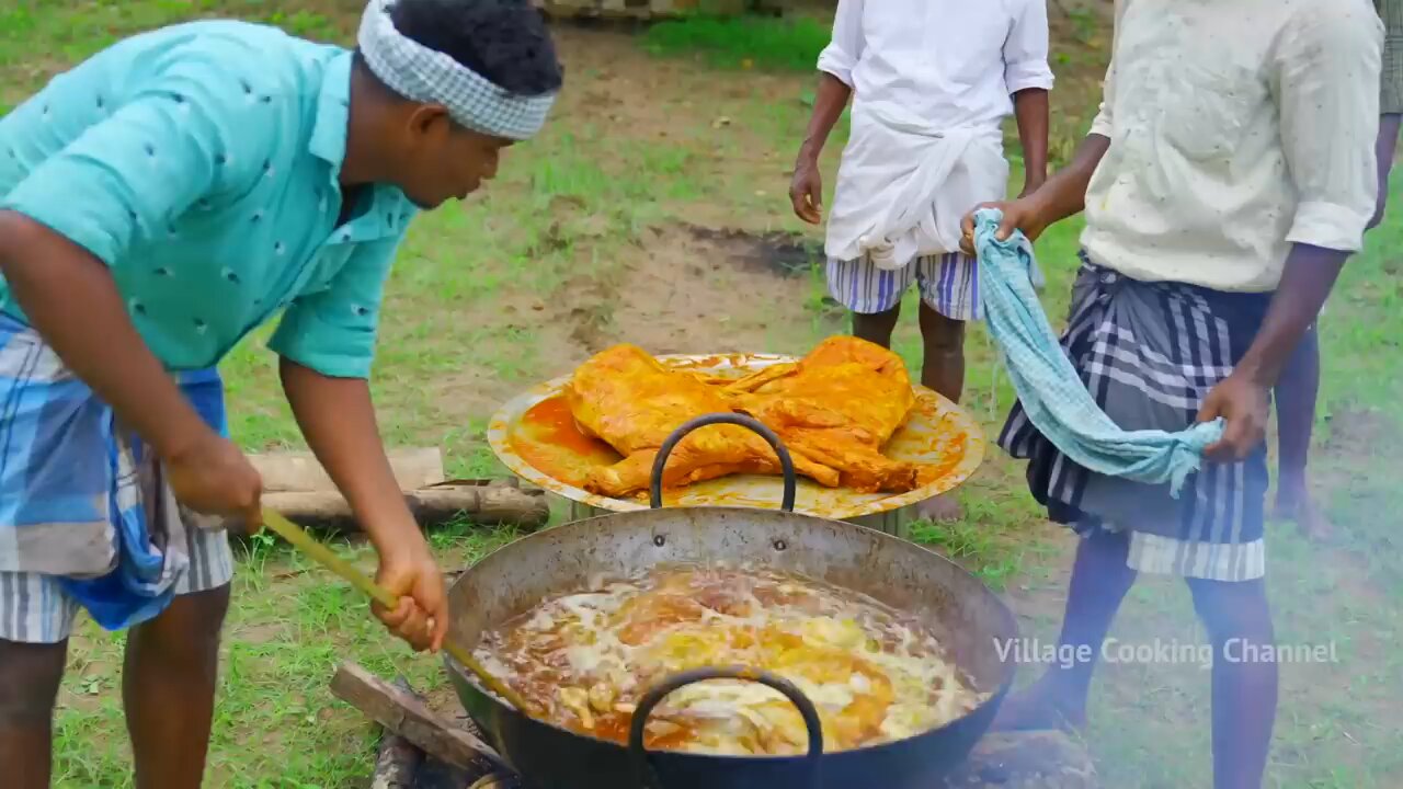 3 FULL GOAT FRY - Mutton Changezi Recipe Cooking In Village - Delicious Mutton Curry