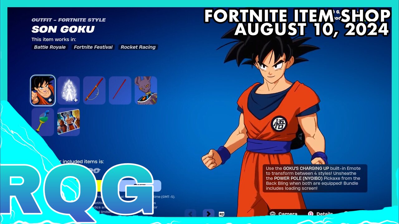 DRAGON BALL SHOP IS BACK! FORTNITE ITEM SHOP (August 10, 2024)