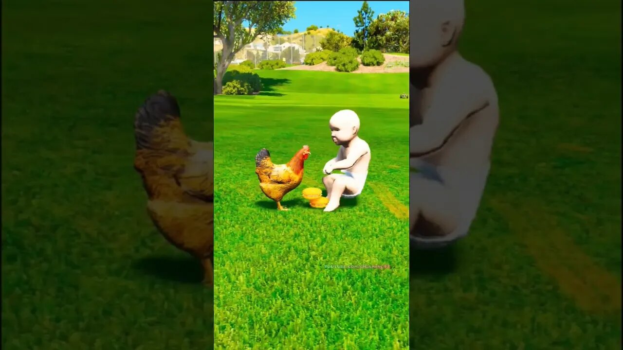 Baby Save Chicken from Venom - GTAV #Short #Shorts #YoutubeShort #YtShort #GTAV