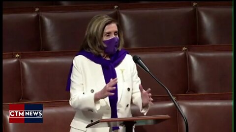 Nancy Pelosi touts the American Rescue Plan on International Women's Day.