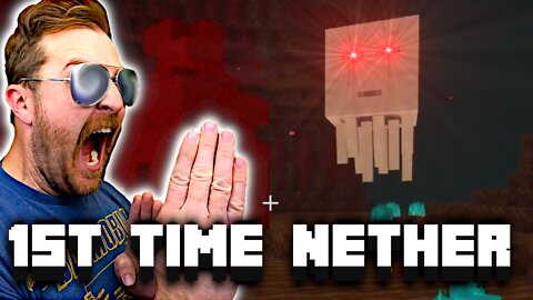 First Time in the Nether! Minecraft Gameplay!!