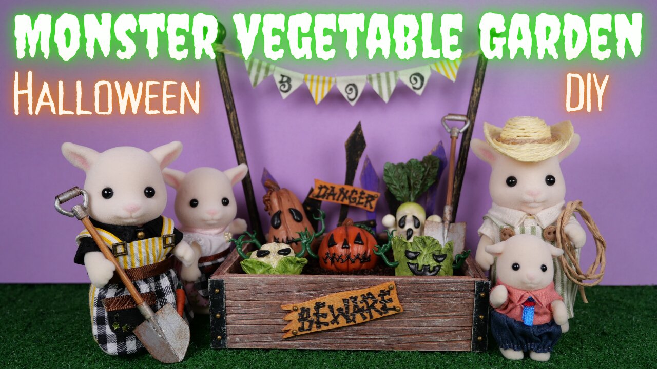 【DIY】Halloween Monster garden/ミニチュア🎃ハロウィンガーデン/Sylvanian Families /シルバニアファミリー/Calico Critters/シル活