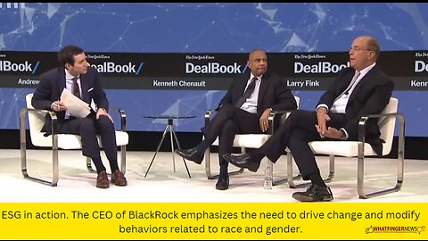 ESG in action. The CEO of BlackRock emphasizes the need to drive change and modify