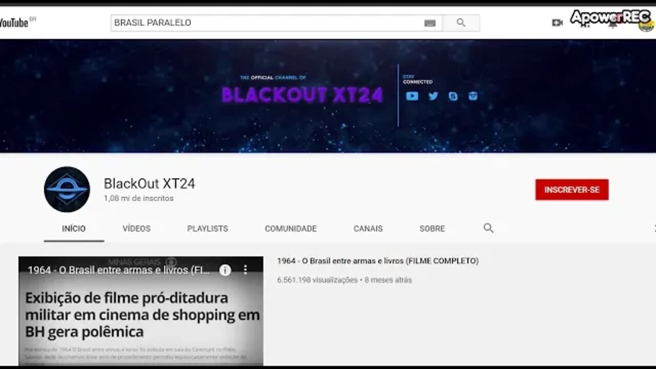 YOUTUBE DO BRASIL PARALELO É INVADIDO POR HACKERS ESQUERDISTAS: REPRESSÃO, DITADURA VIRTUAL