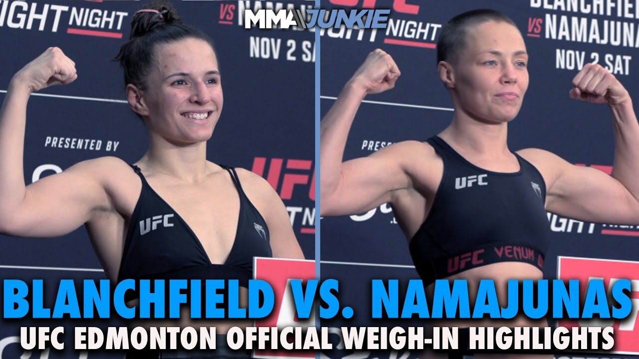 Erin Blanchfield, Rose Namajunas Make Weight for UFC Edmonton | Highlights | UFC Fight Night 246