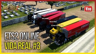 ▶️ETS2 VIDA REAL ONLINE #3 ACIDENTE NA PISTA - MAPA BR BRASIL - ETS2