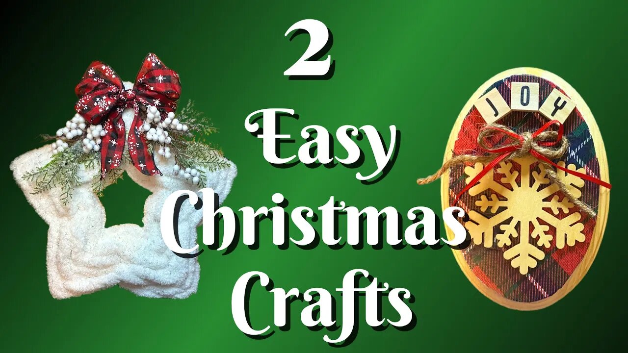 2 Easy Christmas Crafts | Easy Star Wreath | Easy Christmas Wreath | Christmas Tiered Tray Decor