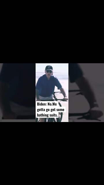 Biden back on his bike. “We need bathing suits” #shorts #joebiden