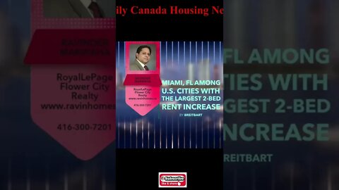 Miami, FL Among U.S. Cities with The Largest 2-Bed Rent Increase || Canada Housing News ||