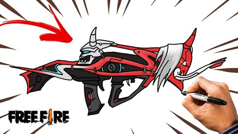 Como Desenhar a Arma Famas Sorriso Maroto | Free Fire 🔥