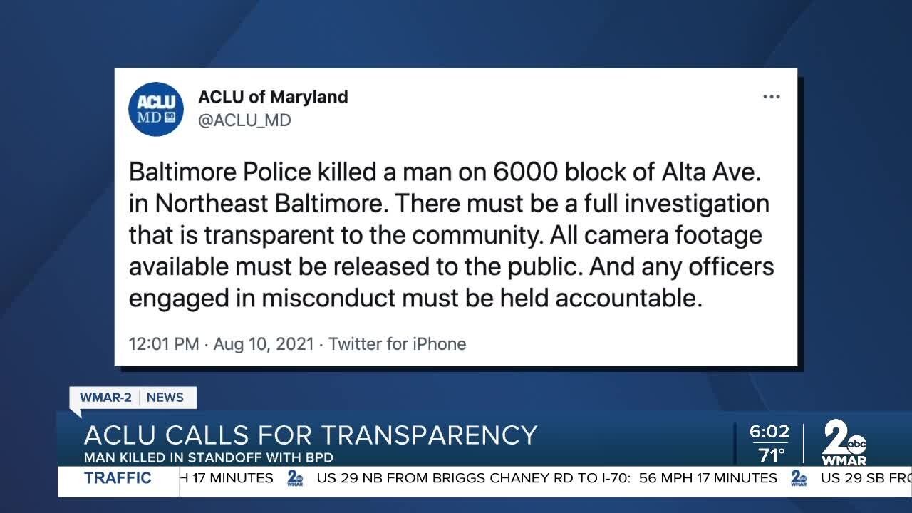 ACLU calls for transparency