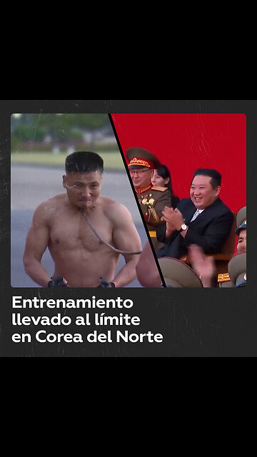 Soldados norcoreanos se exhiben ante su líder, Kim Jong-un