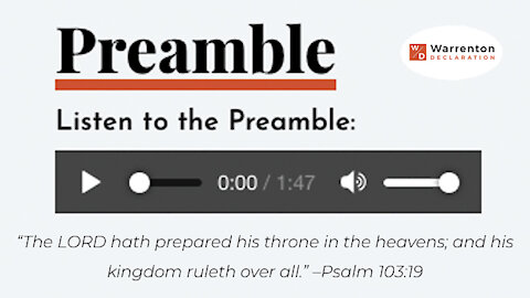 The Warrenton Declaration On Medical Mandates Biblical Ethics & Authority || Preamble
