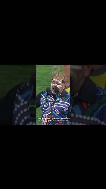 AFL@Crowd cheers after rousing Welcome to Country at The Gabba. #shorts #afl #aflfinals #afl23