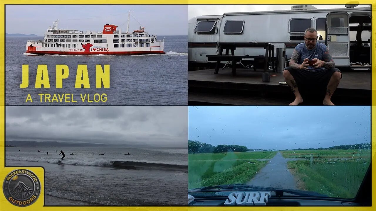 Rainy Season Japan Seaside Ambience of Tokyo Bay, Airstream Glamping in Chiba, Silent Travel Vlog