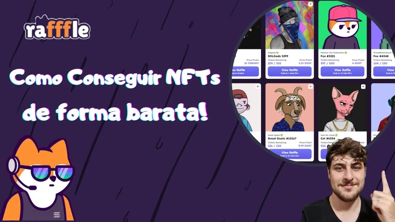 Raffle NFTs - Como conseguir NFTs baratas na rede Solana