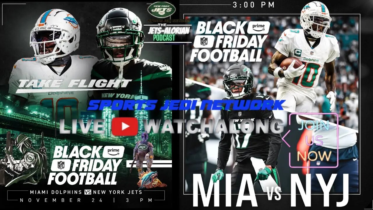 NFL BLACK FRIDAY FOOTBALL🏈 WATCH ALONG (NO FOOTAGE) NY JETS VS MIAMI DOLPHINS