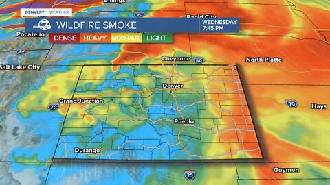 Out-of-state wildfire smoke in Colorado this week