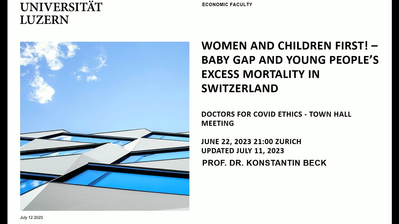 Women and children first! – Baby gap and young people’s excess mortality in Switzerland