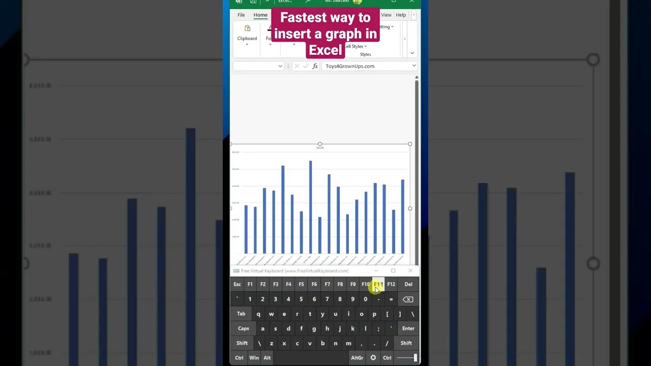 Fastest way to insert a graph in Excel #exceltips #learnexcel #excel #shortcuts #microsoft #tutorial