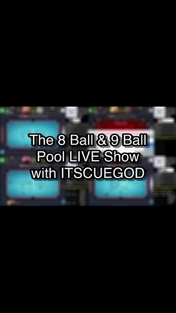 The 8 Ball & 9 Ball Pool LIVE Show with ITSCUEGOD