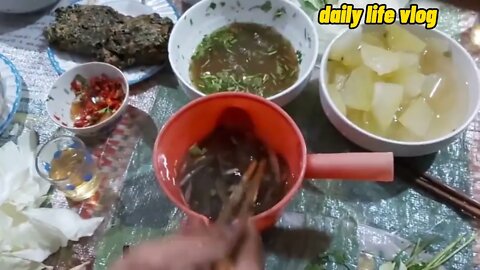 Dancing fish salad and millet | daily life vlog