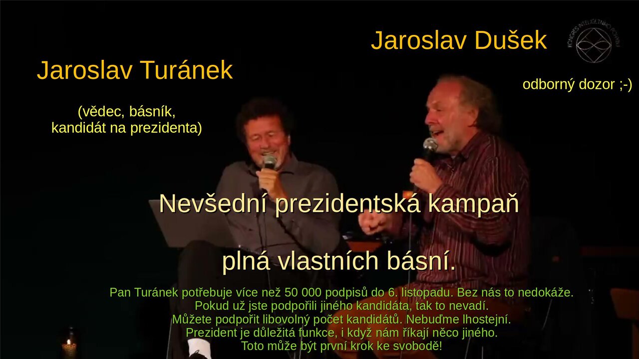 Jaroslav Turánek s Jaroslavem Duškem v pořadu plném básní.