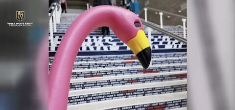 Original victory flamingo thrower reflects on unique VGK tradition