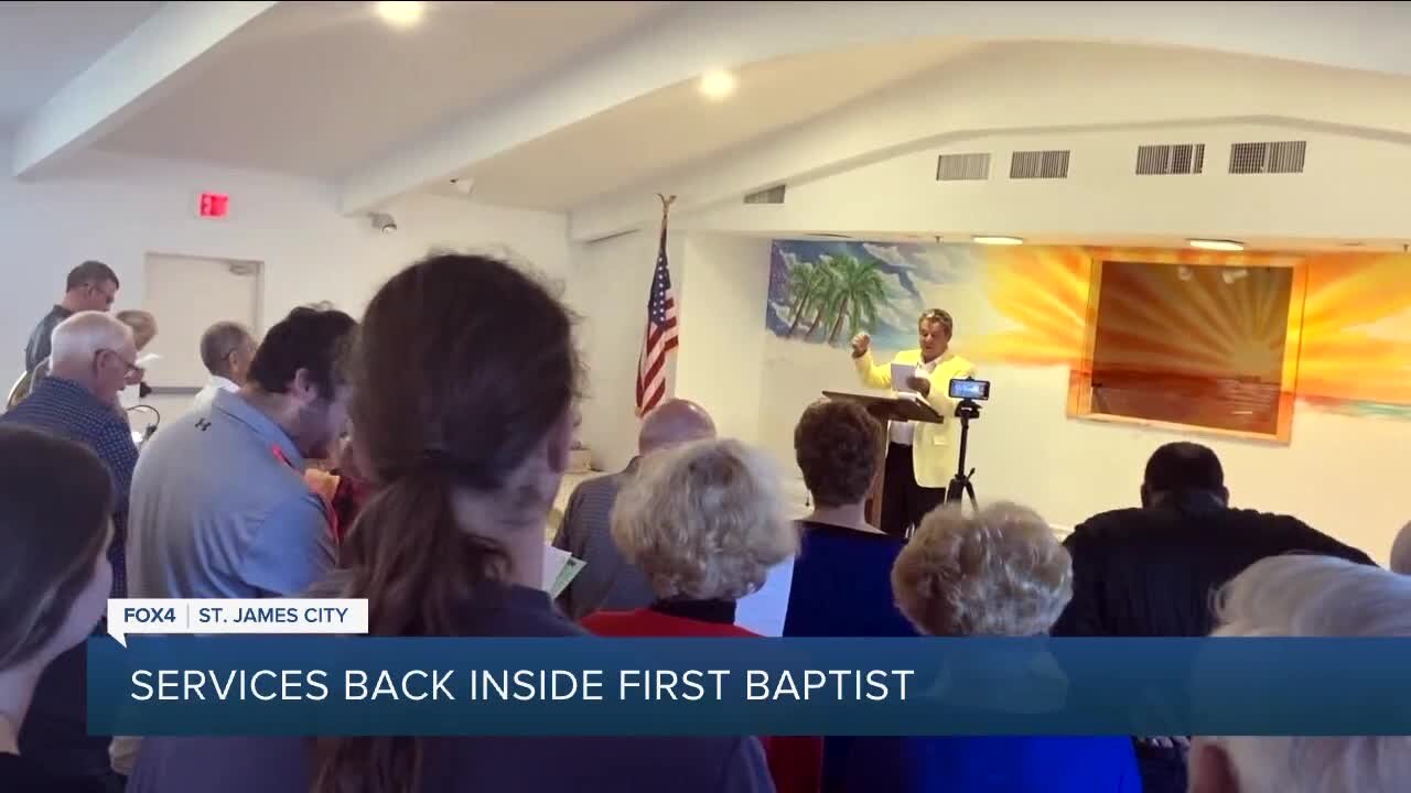 A St. James City church is back open after suffering damage from Ian, see how community pulled together to get the doors back open