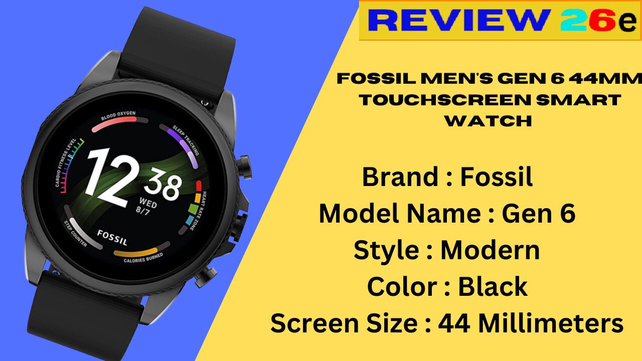 Best Fossil Men's Gen 6 44mm Touchscreen Smart Watch Review 2023