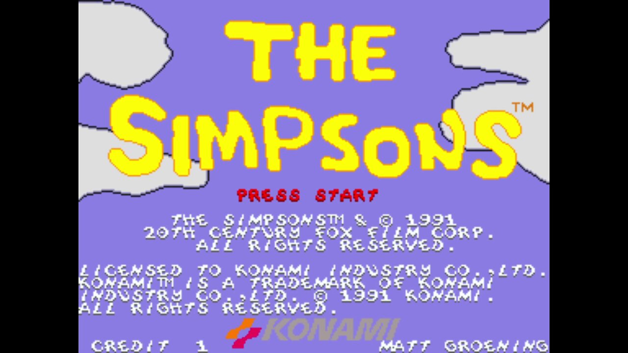 The Simpsons, Arcade Game, Konami 1991, playthrough