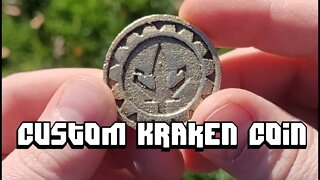 Casting a Custom Kraken Coin in Aluminum Bronze! From PLA to Metal in Minutes Flat!