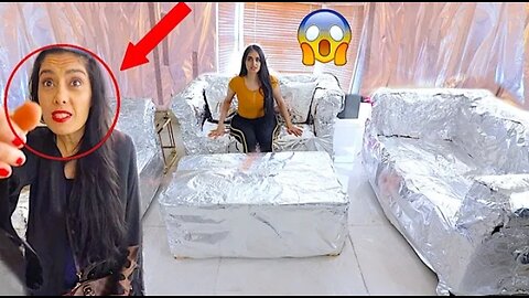 FOIL PRANK ON MY MOMS HOUSE !!! *SHE WAS SO MAD*