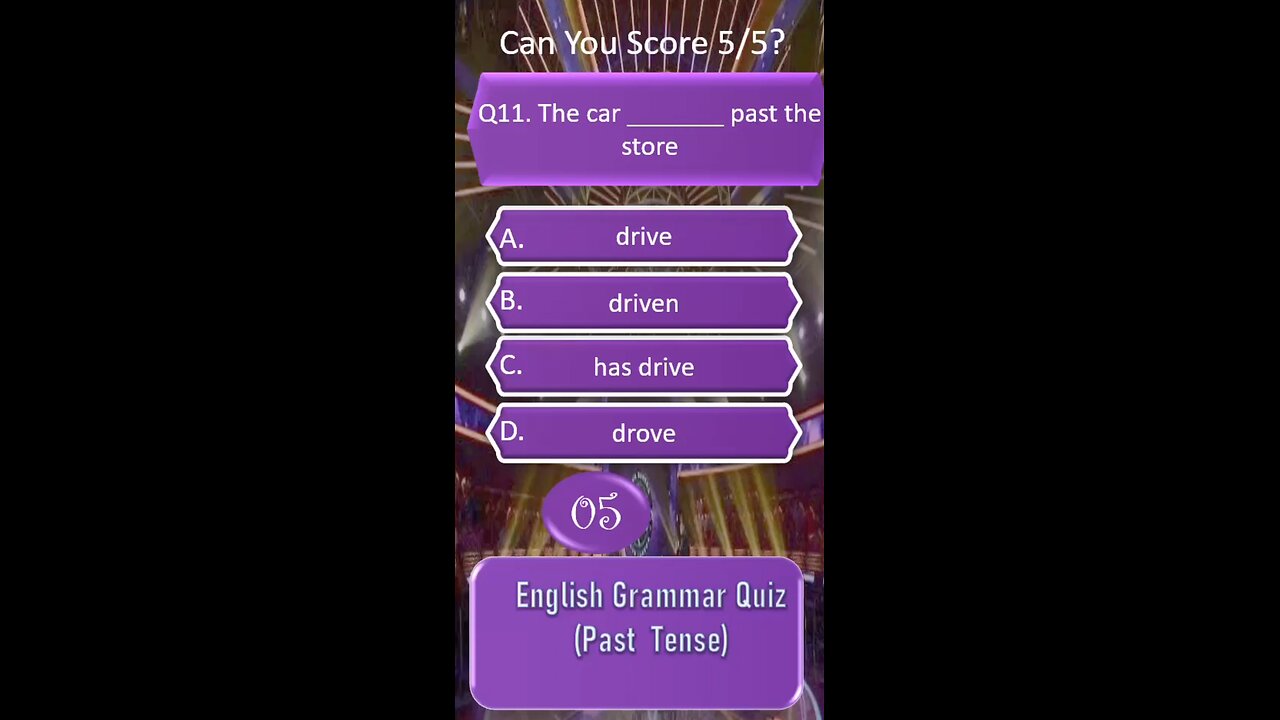 English Grammar Quiz | Past Tense Quiz