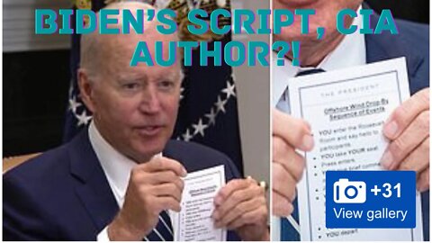 JOE BIDEN SHOWS ACTORS SCRIPT | CIA WRITES NEWS SCRIPTS