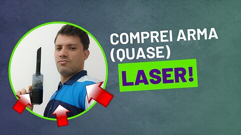 Comprei arma laser que aspira pó!