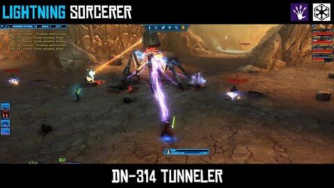 SWTOR 6.0 DPS Lightning Sorcerer Gameplay | Hammerstation Boss Fight: DN 314 Tunneler