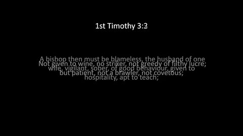 1st Timothy Chapter 3