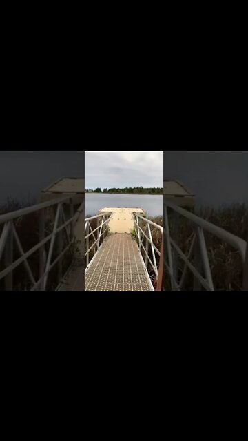 Dock attached to cabin on trails