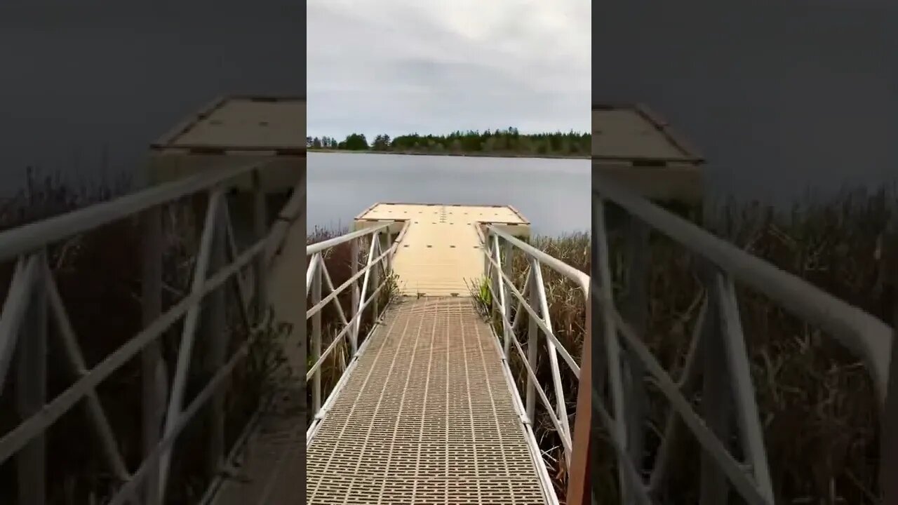 Dock attached to cabin on trails