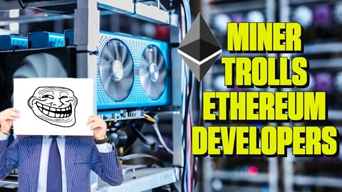 Miner Trolls Ethereum Merge Testing